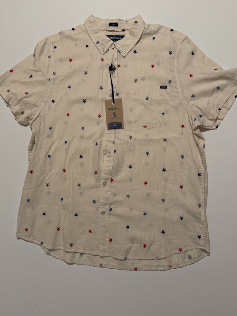 Chubbies Shirt NWT All Stars No Stripes Resort Weave Friday Men's size XL New